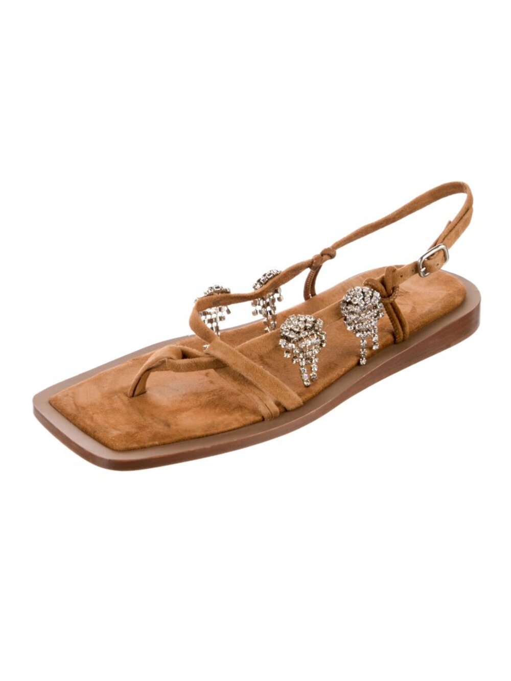 Tibi Julius Sandals in Brown Suede, size 42